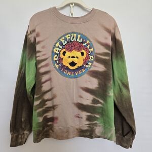 GRATEFUL DEAD 'FOREVER BEAR' SWEATSHIRT CREW NECK BROWN GREEN UNISEX SZ X-LARGE